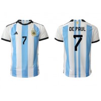 Dres Argentina Rodrigo de Paul #7 Domaci SP 2022 Kratak Rukav